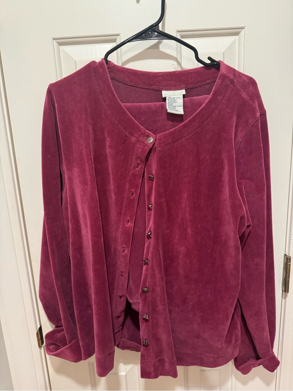 Velour Button-Front two piece set